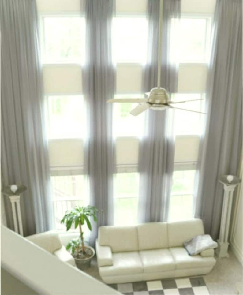 2 extra long sheer curtains for high ceiling 10 16 17 18 24 Etsy