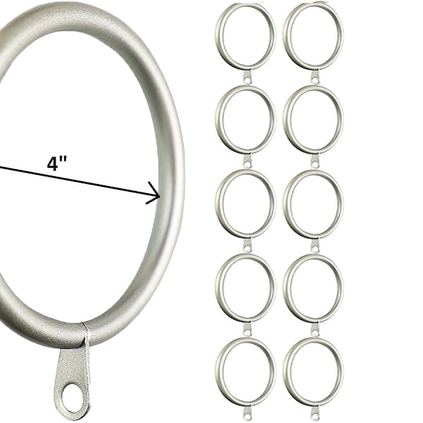 Very large rings with ryelets for curtains 10 pcs 4" Inch satin nickel and also 1.5" 2.5" chrome  Diameter Metal  Silver Rings   Ikiriska