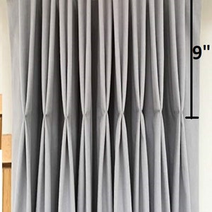 Add pinch pleats top to our custom made curtains Euro , double/ french, triple, inverted or single / finger pleats. Curtains not included Double pinchpleat 9"