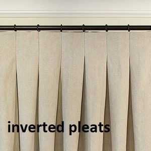Add pinch pleats top to our custom made curtains Euro , double/ french, triple, inverted or single / finger pleats. Curtains not included Inverted pinch pleat