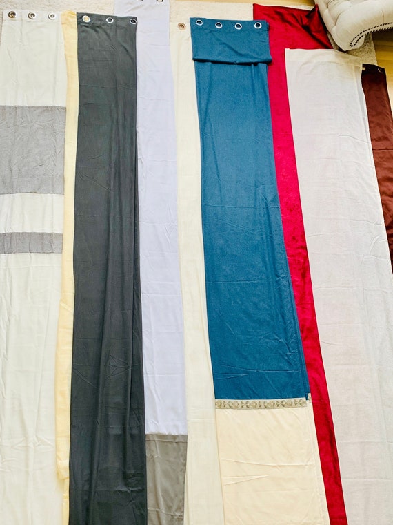 Extra Long Ooak Curtains Cheap Made With Fabric Remnants Or Etsy