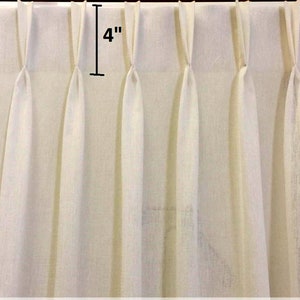 Add pinch pleats top to our custom made curtains Euro , double/ french, triple, inverted or single / finger pleats. Curtains not included Double pinchpleat 4"