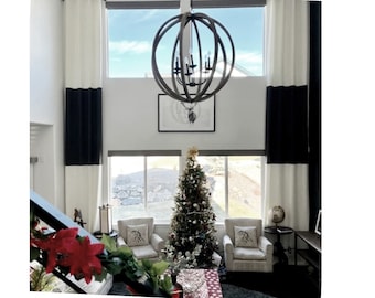 Extra long velvet curtains , block of 3 colors. 8-25 ft long (1 Panel). Grommet top.  Ikiriska. Any color. Width 50- 200"