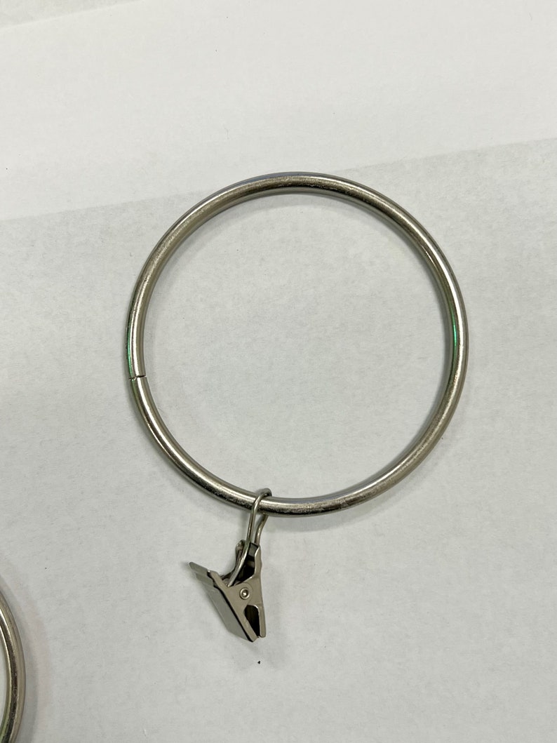 Extra Large Drapery Curtain Rings With Clips. Set of 10. Etsy