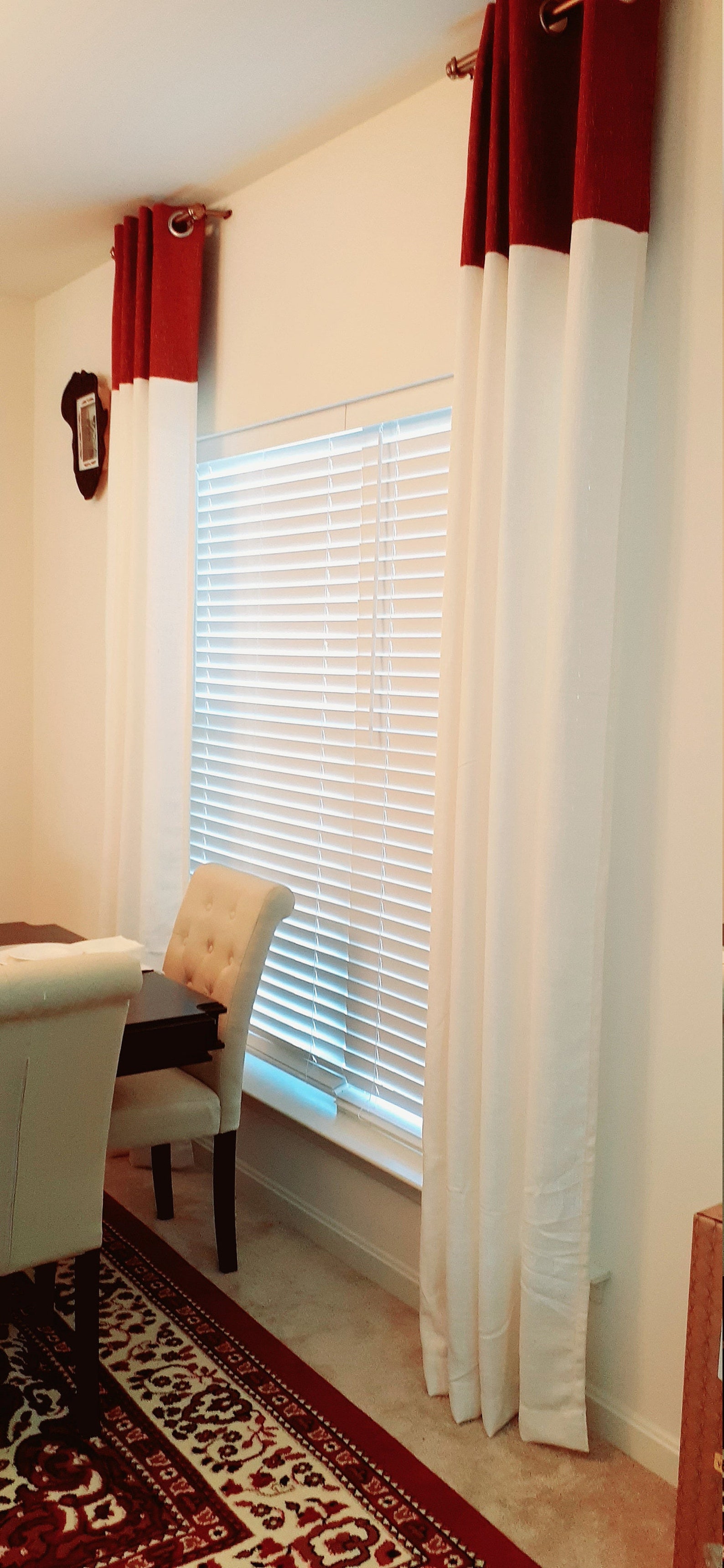 Extra Long Luxury Solid Linen Curtain Block of off White/dark Etsy