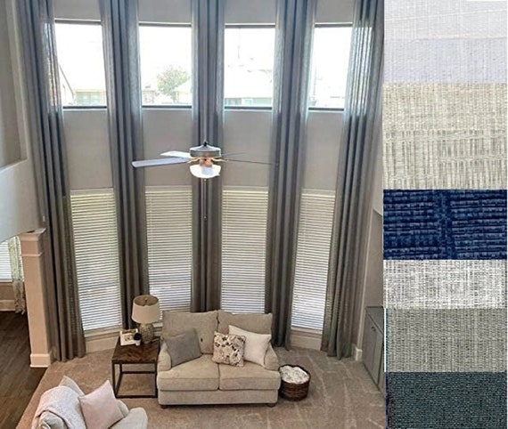 Extra Long Natural Linen Curtains Ds Custom Made 10 12 13 Extra Long Natural Linen Curtains, Extra Long Curtain Rods 180 Inches