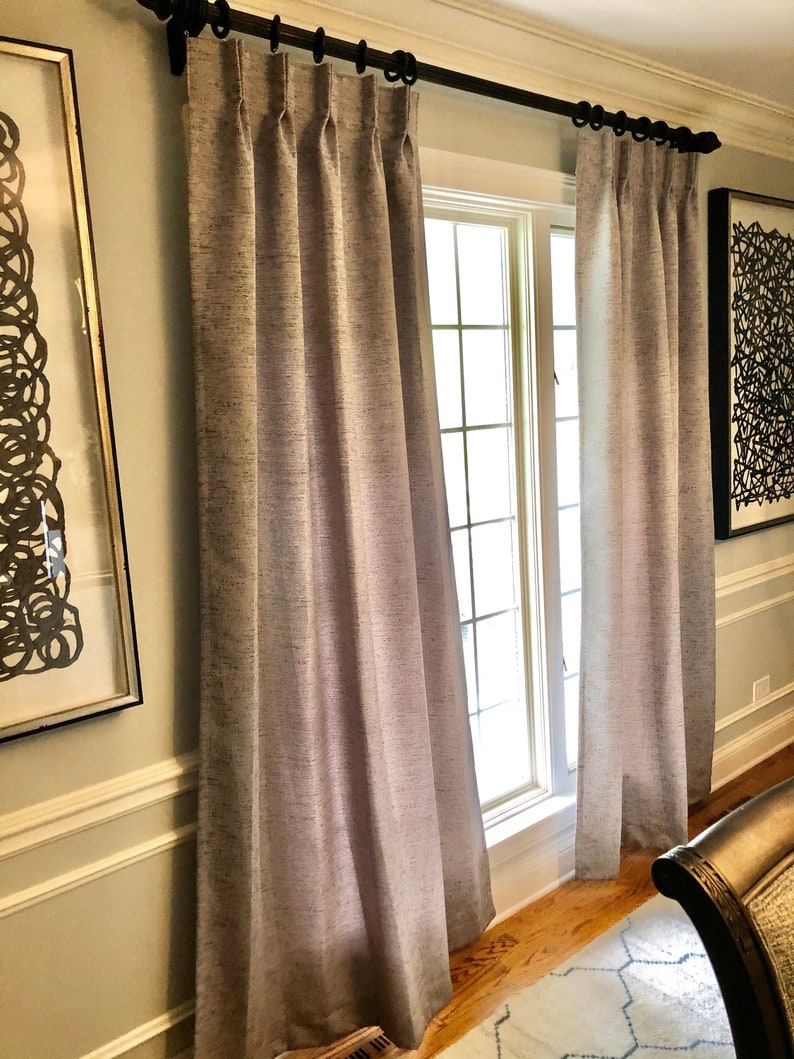 Add pinch pleats top to our custom made curtains Euro , double/ french, triple, inverted or single / finger pleats. Curtains not included image 10