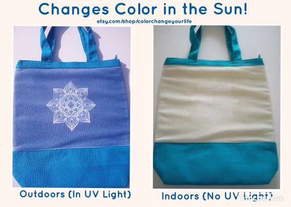 UV color changing bag