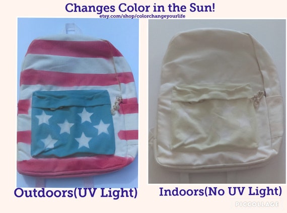 UV color changing bag