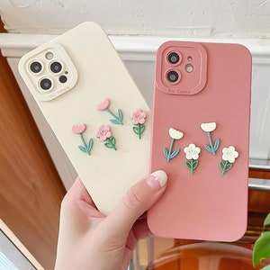 Cute 3D Flower Kawaii iPhone Case iPhone 15 14 13 12 11 Pro Max case Aesthetic iPhone 15 14 13 12 11 X XS Max XR 7 8 SE Case Cute Phone Case