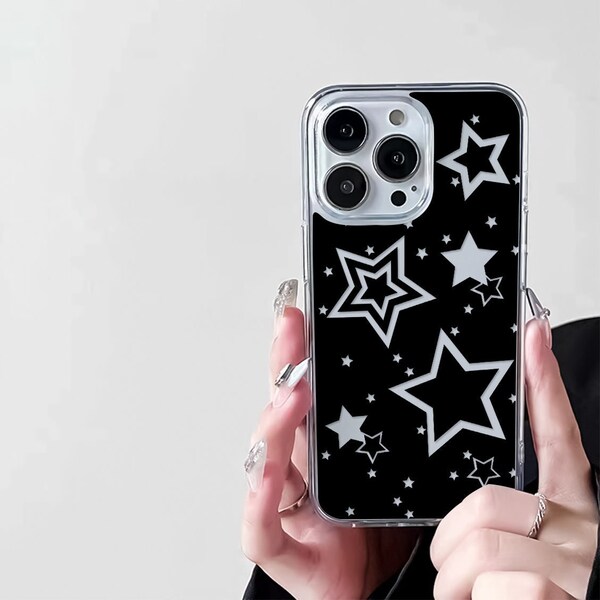 Y2k Stars Phone Case for iPhone 15 14 13 12 11 Pro Max XR XS 8 Aesthetic Stars Phone Case Samsung Galaxy S24 S23 S22 Ultra S21 S20 S21 Plus