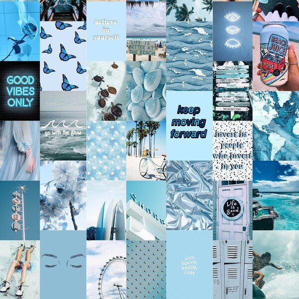 Blue Collage Kit - Etsy