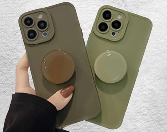 Jolie coque rétro mate avec support pour iPhone 15 Pro Max 14 Pro 13 12 Mini 11 Coque iPhone 15 14 13 12 11 iPhone Xr XS Max X 7 8 SE