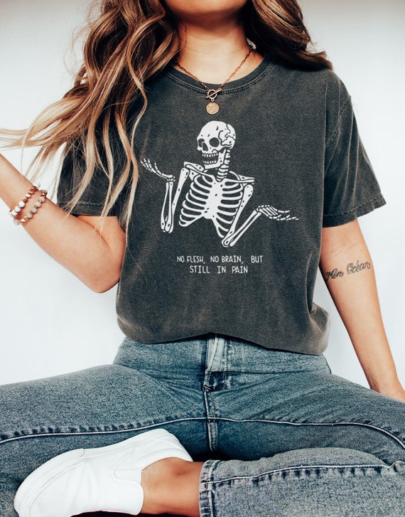 Dark Grunge Skeleton Oversized Shirt, Graphic Tee, Grunge Clothing,  Aesthetic Shirt, Oversized Shirt, Skeleton Shirt, Egirl Clothing, Y2k -   Canada