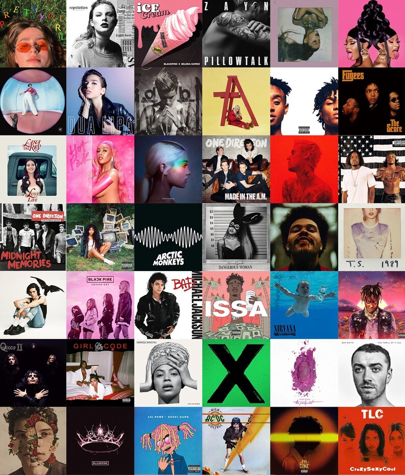 Album Cover Wall Collage Kit digital Download Music Wall Etsy