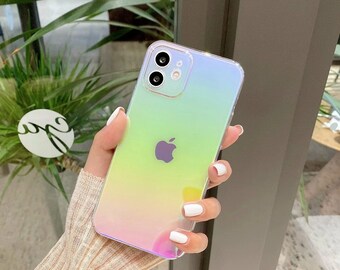 Pretty Rainbow Laser Iphone 13 12 11 Pro Max Case Iphone 13 12 Etsy India