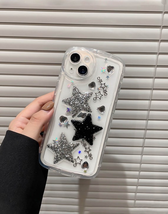 Y2k Hot Stars Phone Case for 14 13 12 11 Pro XS Max X XR Glitter