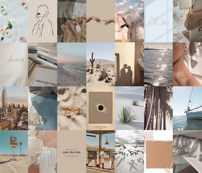 Soft Neutral Wall Collage Kit Desert Wall Collage Muted - Etsy