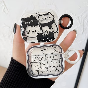 AirPods Pro 2 Case, Wavy Cute Cat Lovers Airpods Case, AirPods 3 Case, Case for AirPods 1 2, Airpods Pro Case, AirPods 3, Cute Airpods Cover