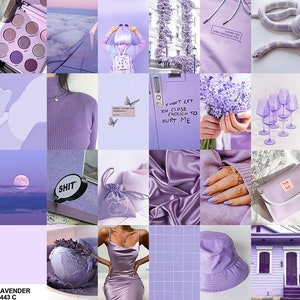 Lavender Soft Purple Collage Kit Purple WALL COLLAGE Picture - Etsy