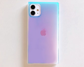 Purple Laser Square Iphone Case Iphone 13 12 11 Pro Max Case Etsy