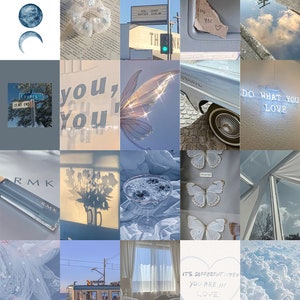 Dreamy Blue Wall Collage Kit Blue Wall Collage Photo Wall - Etsy