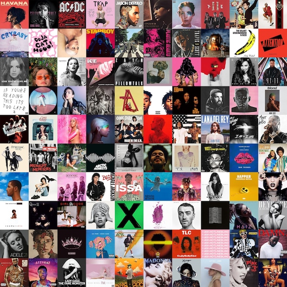 Album Cover Wall Collage Kit digital Download Music Wall Etsy