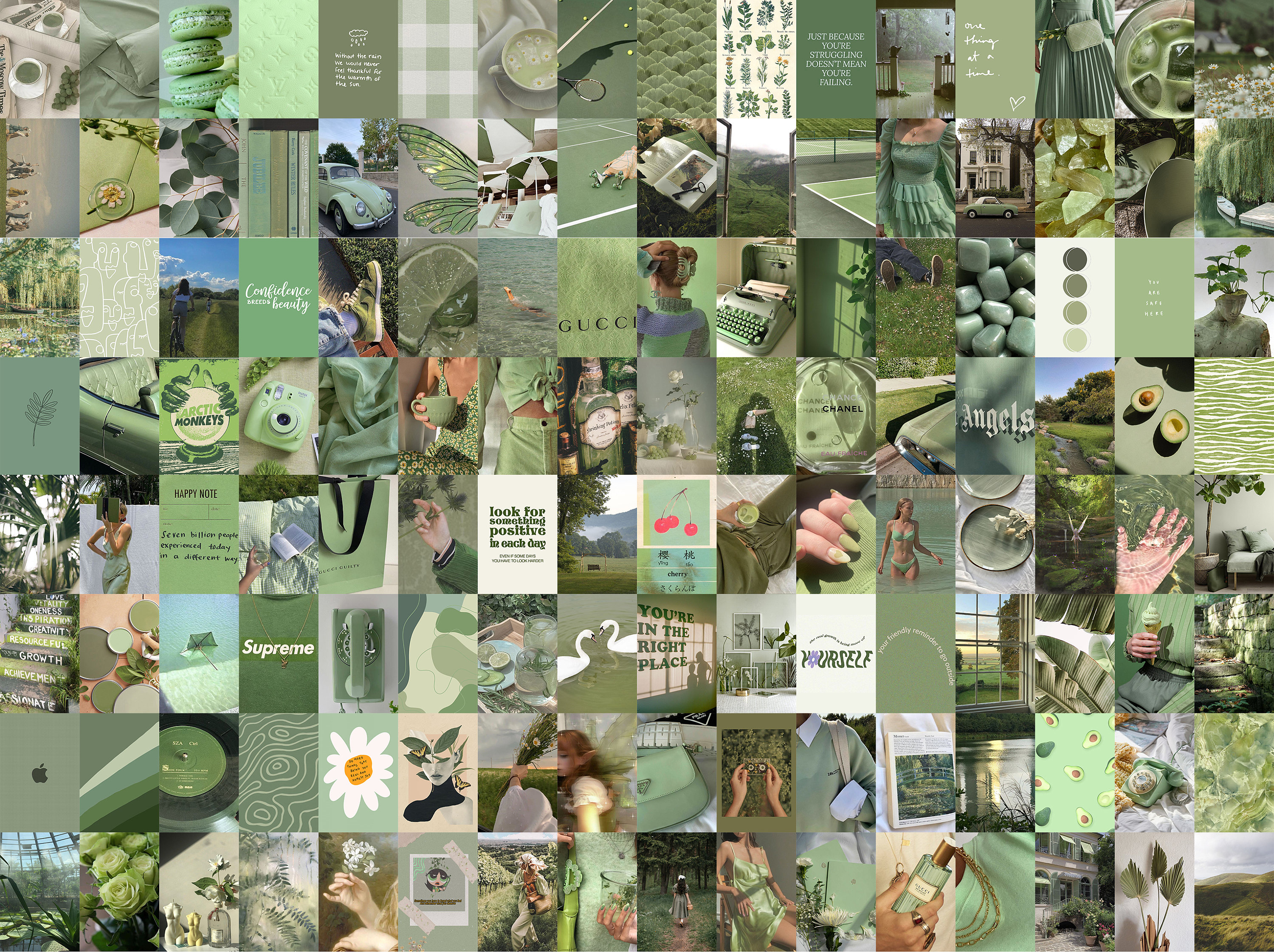 Sage Green Wall Collage