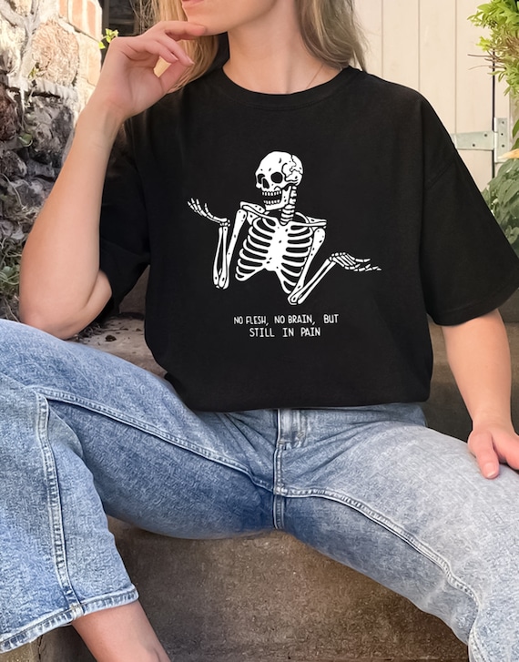 Dark Grunge Skeleton Oversized Shirt, Graphic Tee, Grunge Clothing,  Aesthetic Shirt, Oversized Shirt, Skeleton Shirt, Egirl Clothing, Y2k -   Denmark