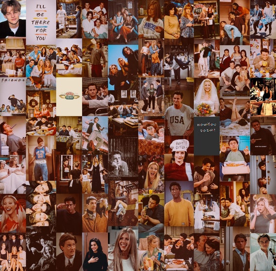 Vintage Friends Wall Collage Kit Retro Aesthetic Photos Etsy