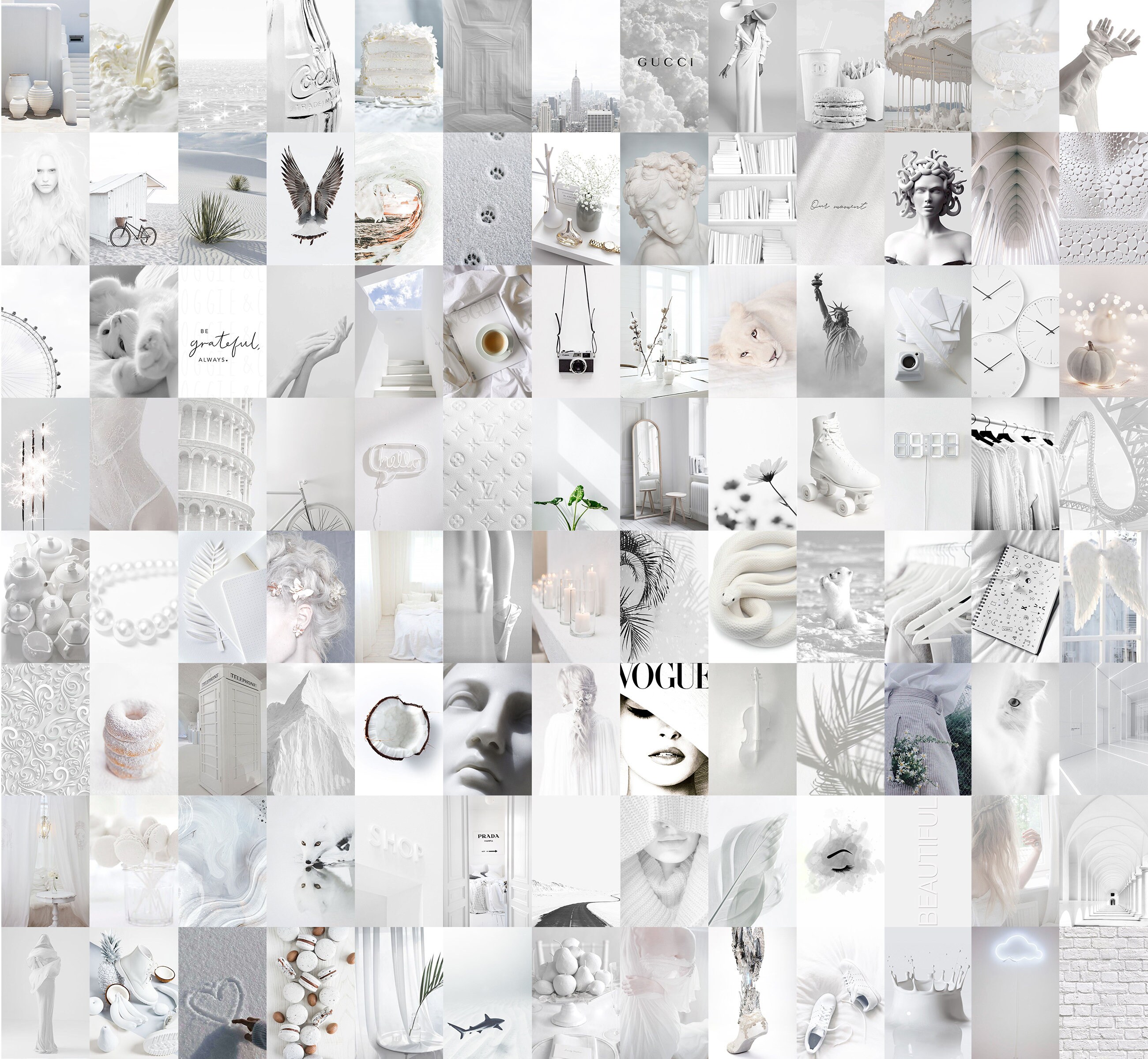 WALL COLLAGE KIT White Wall Collage Kit Neutral Wall Etsy Canada