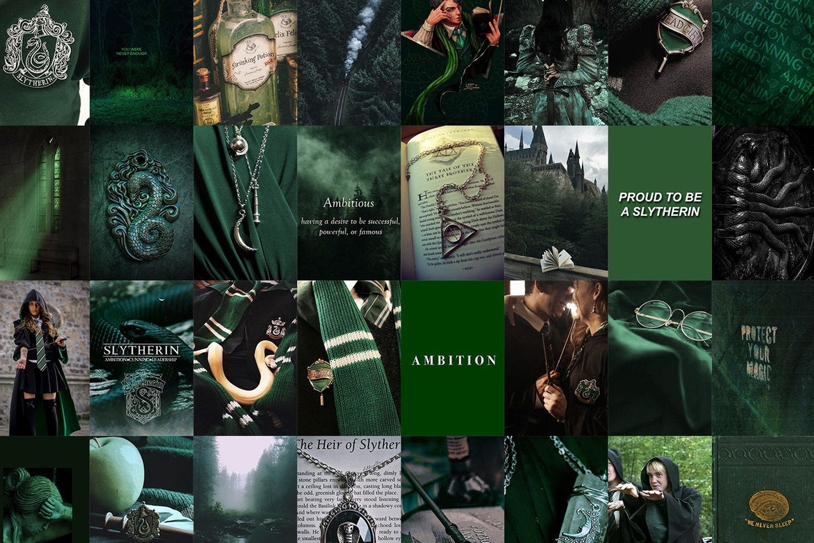 Harry Potter Slytherin Wall Collage Kit Draco Malfoy Wall | Etsy