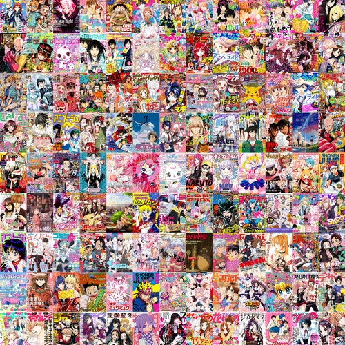 121 Anime Magazine Cover Posters Wall Collage Kit Digital Etsy