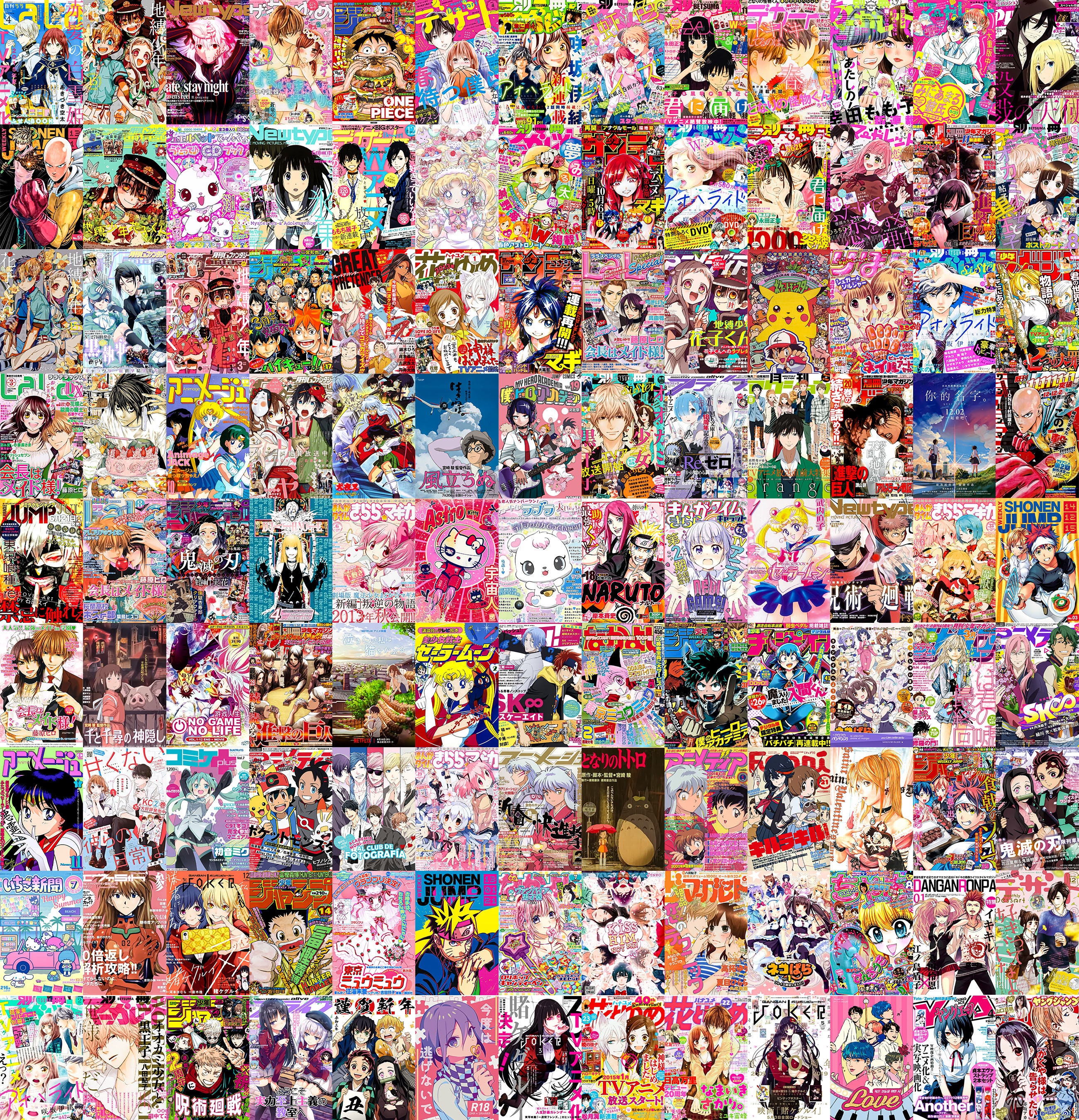 250PCS Anime Posters Kit Anime Collage Kit Anime (Download Now) 