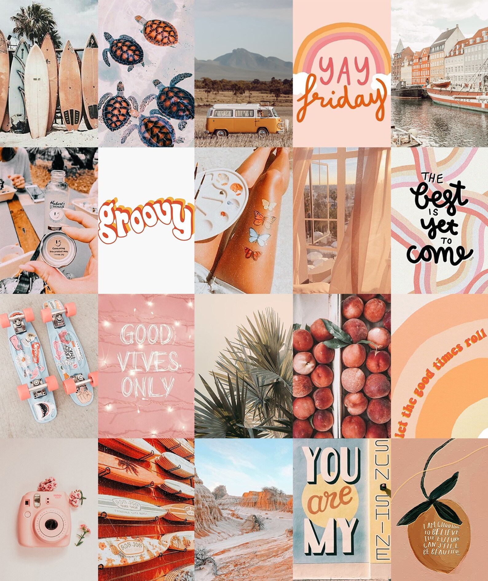 Dreamy Wall Collage Kit Aesthetic Wall Decor Digital Collage | Etsy