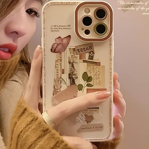 Retro Abstract Collage Art Phone Case iPhone 15 14 13 12 11 Pro Max case Cute iPhone 15 14 13 12 11 case iPhone XR X XS Max SE 7 8 Plus Case image 2