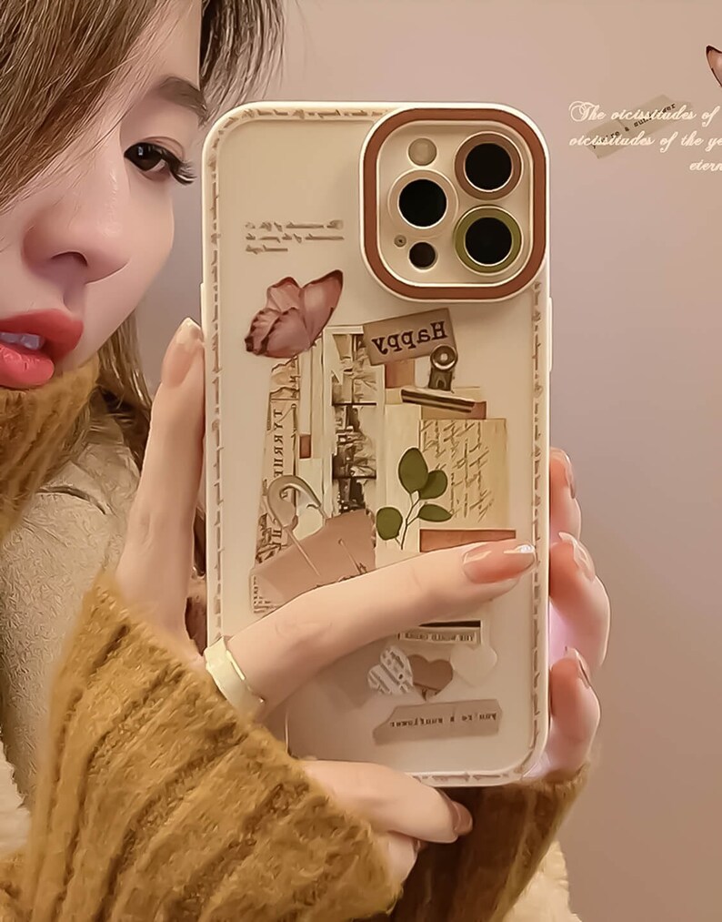 Retro Abstract Collage Art Phone Case iPhone 15 14 13 12 11 Pro Max case Cute iPhone 15 14 13 12 11 case iPhone XR X XS Max SE 7 8 Plus Case image 2