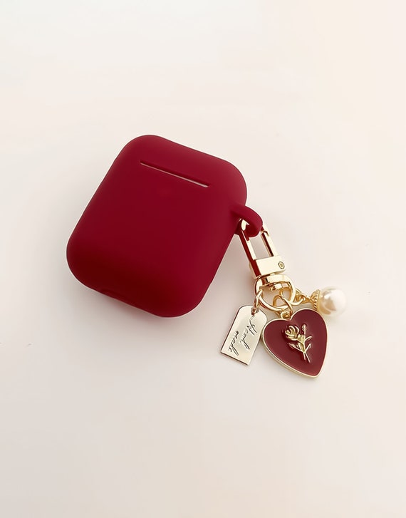 Matte Red Vintage Aesthetic Airpods Case Airpods 3 Case 