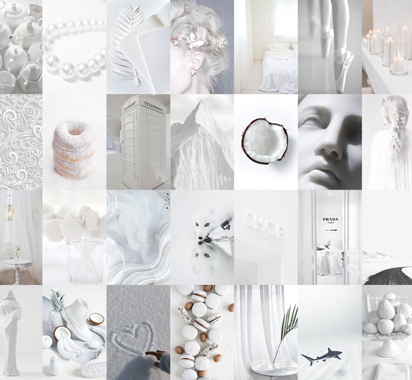 WALL COLLAGE KIT White Wall Collage Kit Neutral Wall Etsy Canada