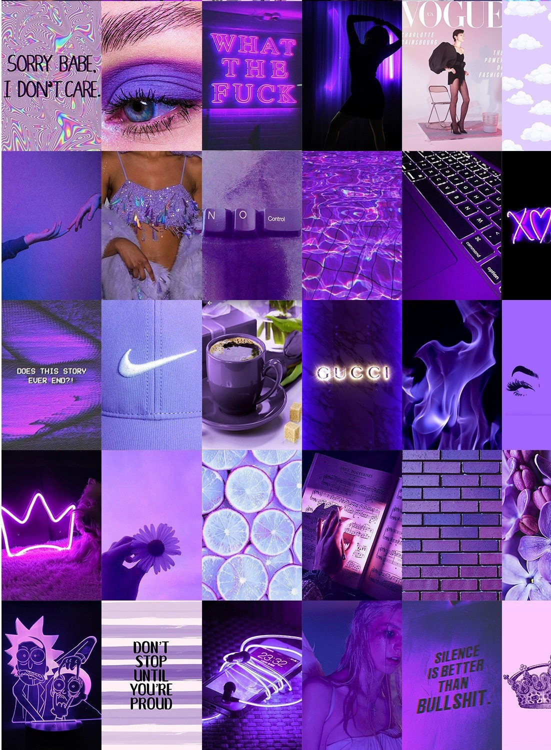PURPLE WALL COLLAGE Wall Collage Kit Photo Wall Collage Etsy Canada
