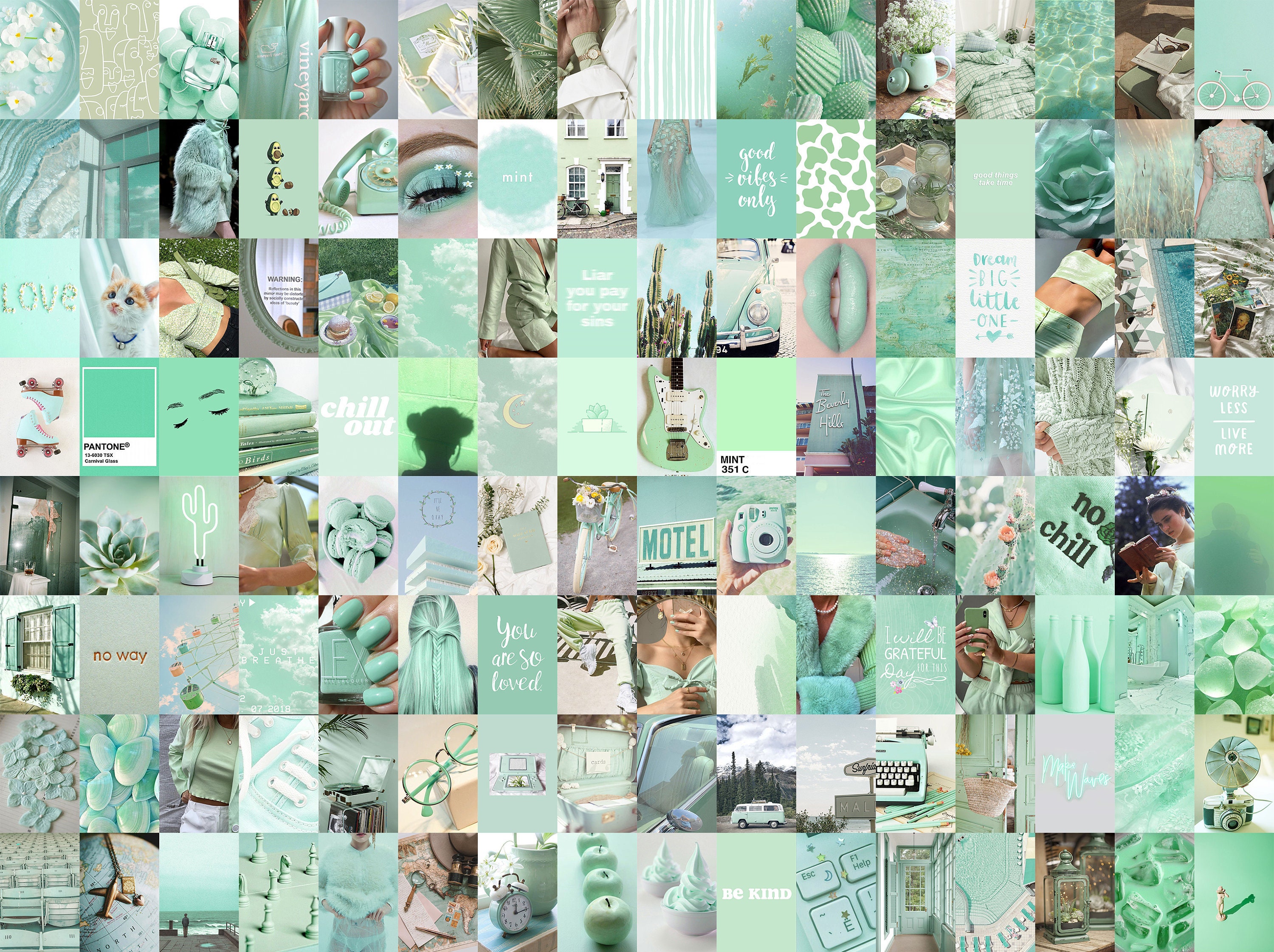 Wall Décor Home & Living Green Shades Photo Collage Kit DIGITAL