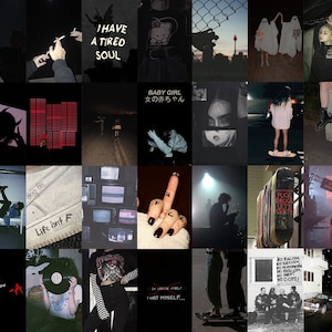 PHOTO COLLAGE KIT Grunge Wall Collage Kit Dark Collage Wall Kit Dark ...