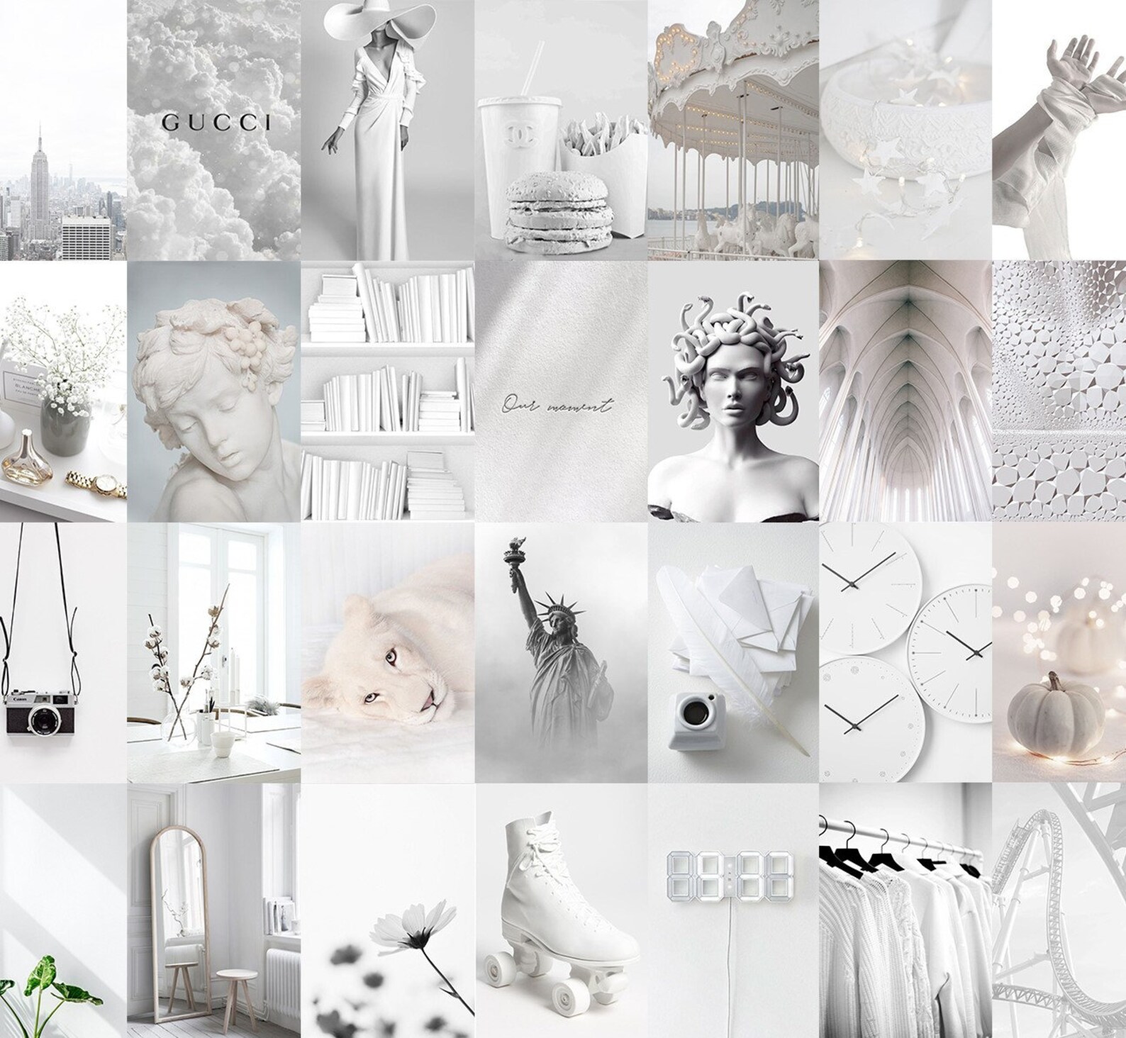 WALL COLLAGE KIT White Wall Collage Kit Neutral Wall Etsy Canada