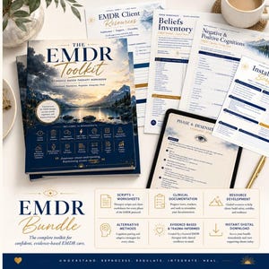 EMDR Mega Bundle: Therapist Scripts, Client Worksheets, Protocols & Resourcing Tools, Digital Download