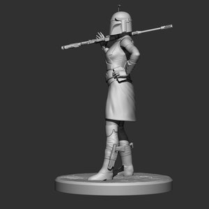 3D Printable custom Mandalorian figure image 3