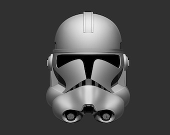 3D printable helmet inspired Phase II Clone Troopers