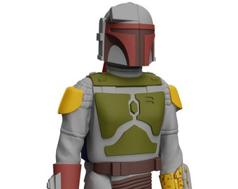 Figurine grandeur nature imprimable en 3D inspirée de Boba Fett vintage