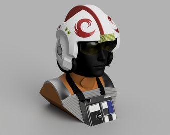 Support imprimable 3D casque de pilote rebelle