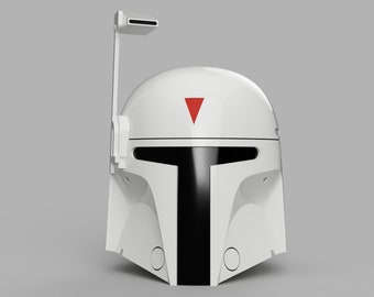 3D printable helmet inspired by Concept Boba Fett