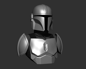 Stand impressionnable 3D de luxe pour le casque mandalorien